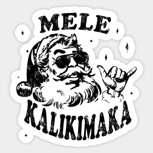 Mele Kalikimaka Hawaiian santa xmas hawaii chirtsmas Sticker